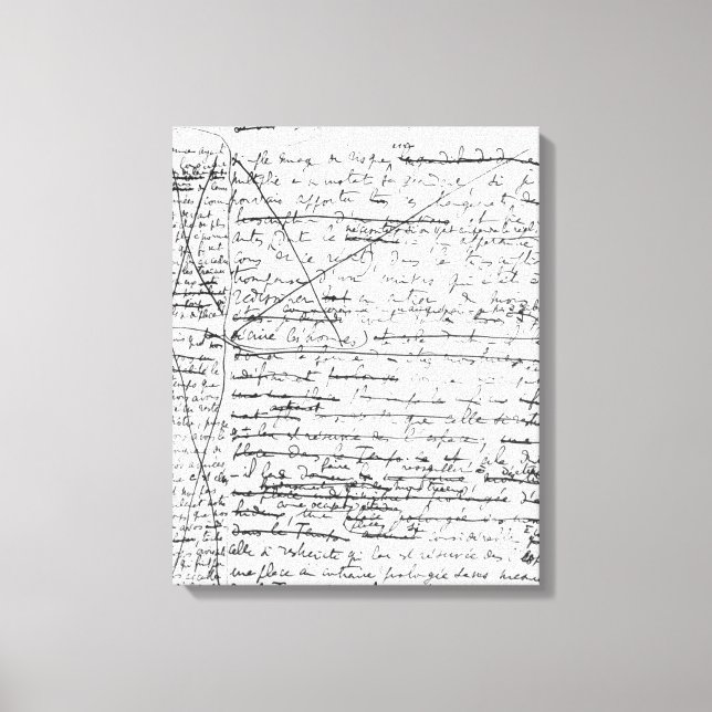 Last page of 'A la Recherche du Temps Perdu' Canvas Print (Front)