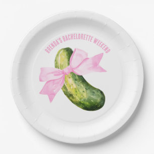 Last Pickle She'll Ever Tickle Bachelorette Party Paper Plate