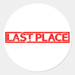 Last Place Stamp Classic Round Sticker