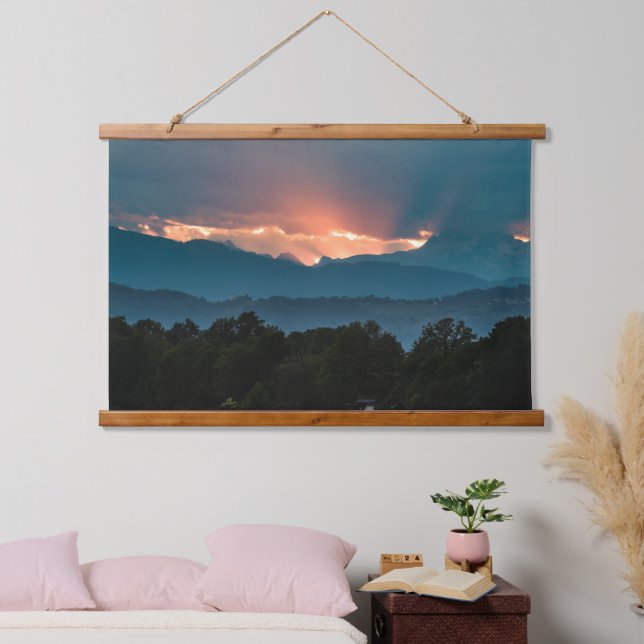 Last rays of sun before sunset hanging tapestry (Bedroom)