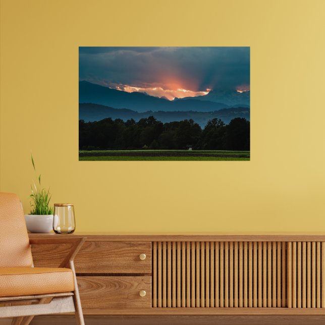 Last rays of sun before sunset poster (Living Room 2)
