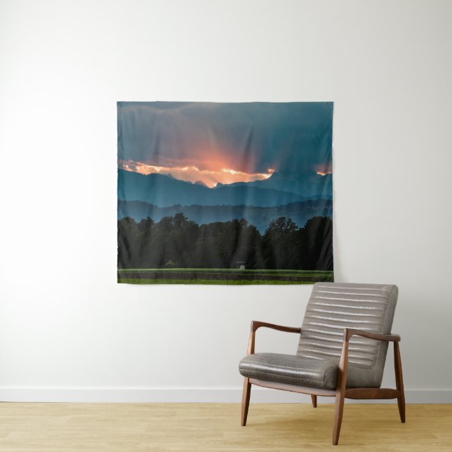 Last rays of sun before sunset tapestry (In Situ (Horizontal))