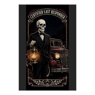 Last Responder Skull — Funeral Service Poster