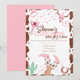 Last Ride Bachelorette Party Invitation