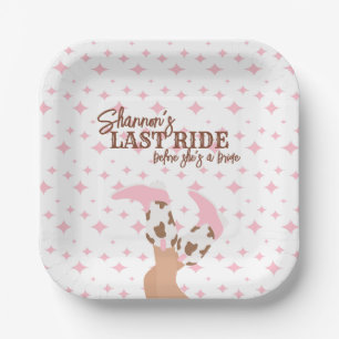Last Ride Bachelorette Party Paper Plate