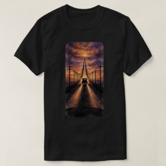 Last Ride Hearse at Sunset T-Shirt