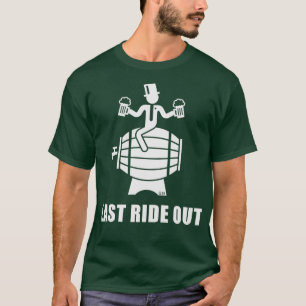 Last Ride Out Stag Night Groom Beer Barrel White T-Shirt