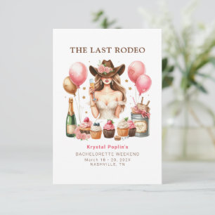 Last Rodeo Bachelorette Itinerary Invitation