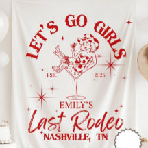 Last Rodeo Bachelorette Party Banner, Let’s Go Gir