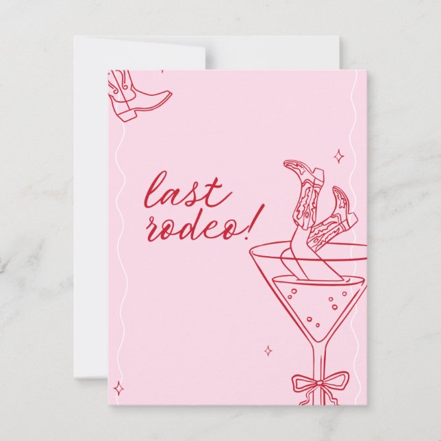 last rodeo bachelorette party invitation  (Front)