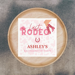 Last Rodeo Bachelorette Party Let's Go Girls Napkin