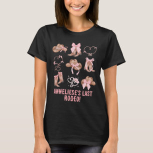 Last Rodeo Bachelorette Pink Cowgirl Accents T-Shirt