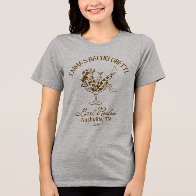 Last Rodeo Bachelorette T Shirt  (Front)