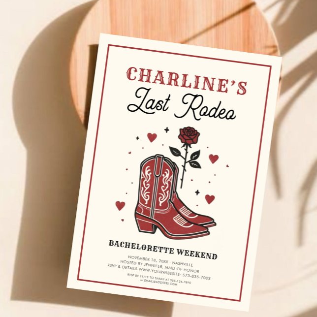 Last Rodeo Bachelorette Weekend Invitation (Creator Uploaded)