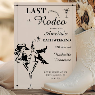 Last Rodeo Bachelorette Weekend Itinerary Invitation