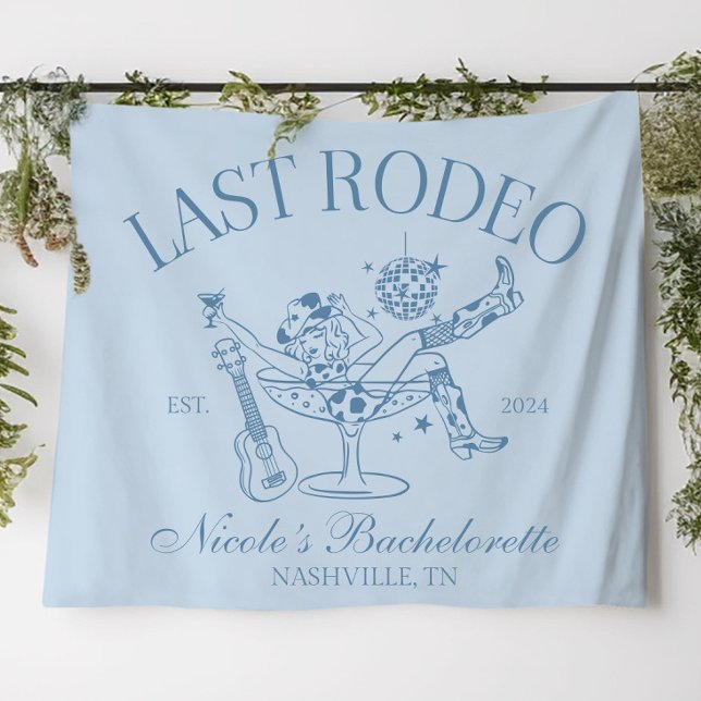 Last Rodeo Banner Custom Western Bachelorette Part Tapestry (Creator Uploaded)