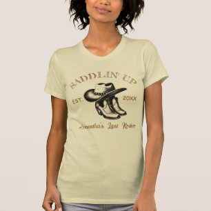 Last Rodeo Chinoiserie Blue Bachelorette Party T-Shirt