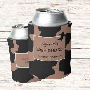 Last Rodeo Cowgirl Bachelorette Mocha Brown Favour Can Cooler