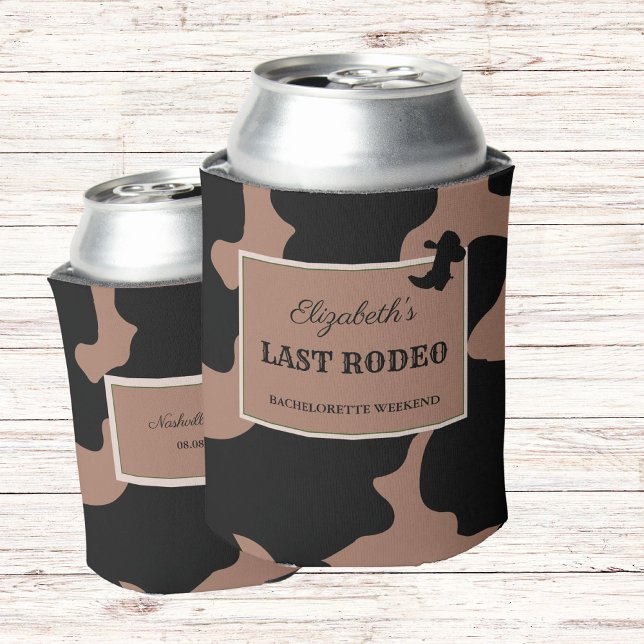 Last Rodeo Cowgirl Bachelorette Mocha Brown Favour Can Cooler (Creator Uploaded)