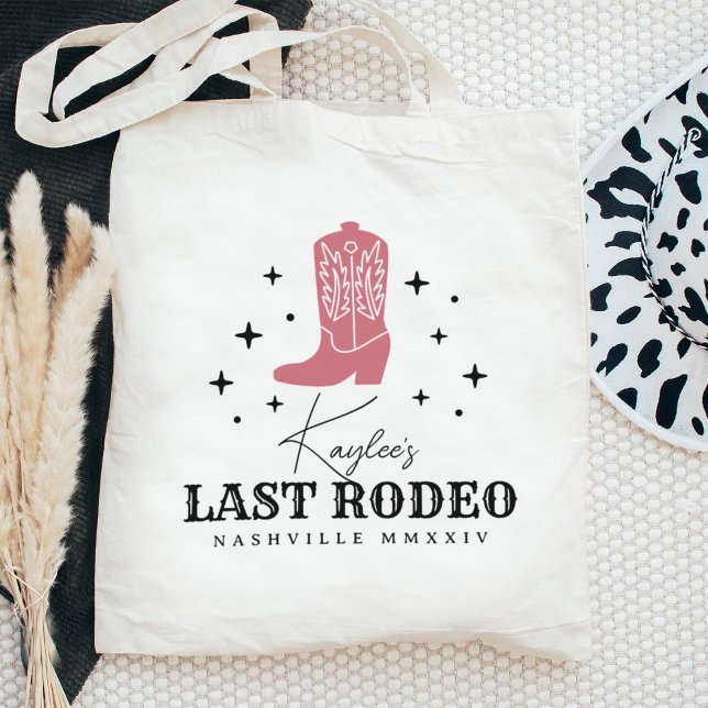 Last Rodeo Cowgirl Bachelorette Party Tote Bag (Creator Uploaded)