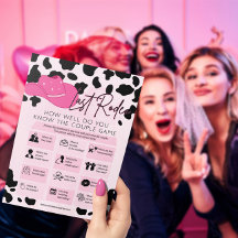 Last Rodeo Cowgirl Bridal Shower Bachelorette Game