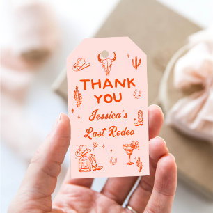 Last Rodeo Cowgirl Cocktail Bachelorette Party Gift Tags