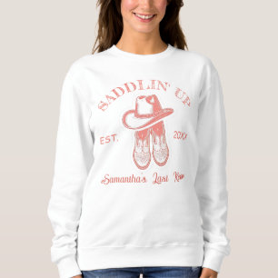 Last Rodeo Cowgirl Pink Bachelorette Party  Sweatshirt