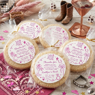 Last Rodeo Disco Cowgirl Bachelorette Party Favour Classic Round Sticker