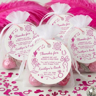 Last Rodeo Disco Cowgirl Bachelorette Party Favour Tags