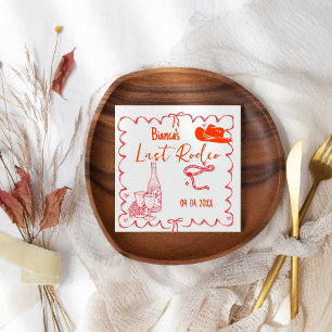 Last Rodeo Nashville Bachelorette Weekend Party Napkin