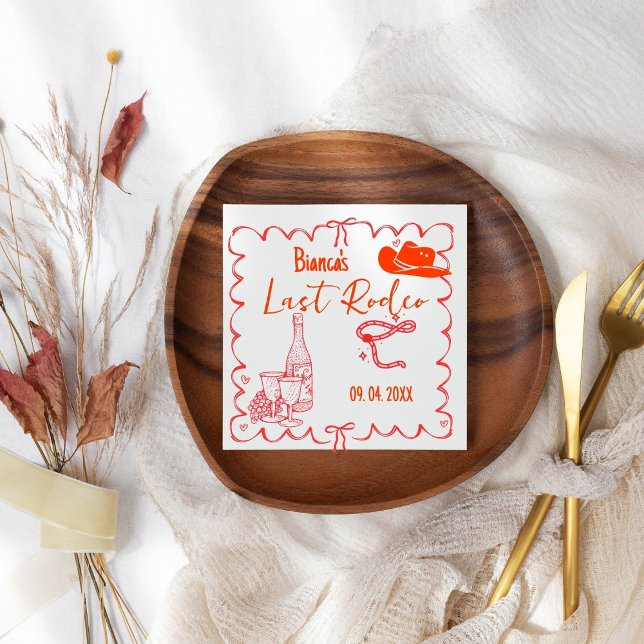 Last Rodeo Nashville Bachelorette Weekend Party Napkin (Creator Uploaded)