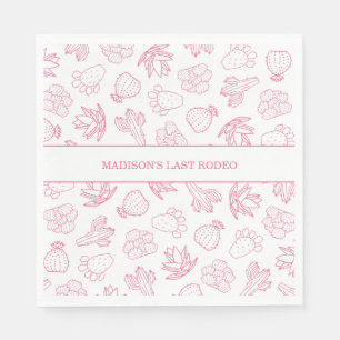 Last Rodeo Pink Bachelorette Party Paper Napkin