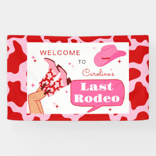 Last Rodeo Red & Pink Bachelorette Party Welcome Banner