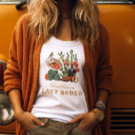 Last Rodeo T-Shirt<br><div class="desc">Last Rodeo T-Shirt. Let's go, girls! Get ready for a wild ride into the Wild West! This t-shirt is fun and perfect for a western-themed bridal shower or bachelorette weekend. Unique and original, featuring hand-drawn and watercolor-painted cacti, cowboy boots, and hats. Easy to customise and will take you and your...</div>