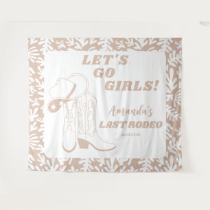 Last Rodeo Western Cowgirl Bachelorette Party Tapestry