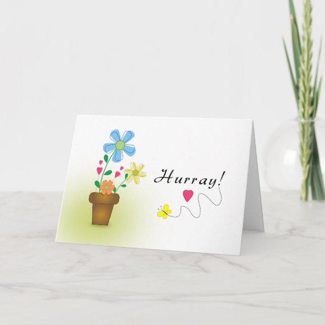 Last Round of Chemo-Hurray-Caring Cancer Card (Front)