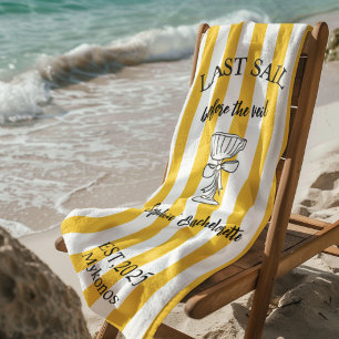 Last Sail Before the Veil Bachelorette Beach Towel