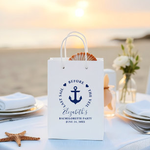 Last Sail Before The Veil Bachelorette Favor Medium Gift Bag