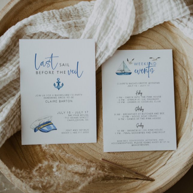 Last Sail Before the Veil Bachelorette Invitation (Creator Uploaded)