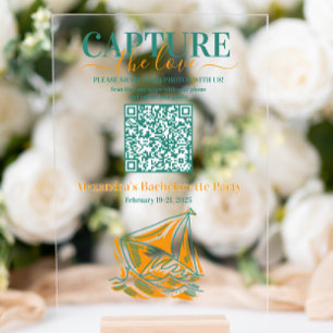 Last Sail Before the Veil Bachelorette Party  Acrylic Sign