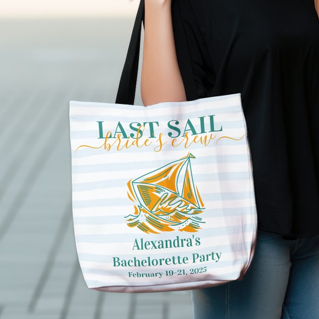 Last Sail Before the Veil Bachelorette Party  Tote Bag (Creator Uploaded)