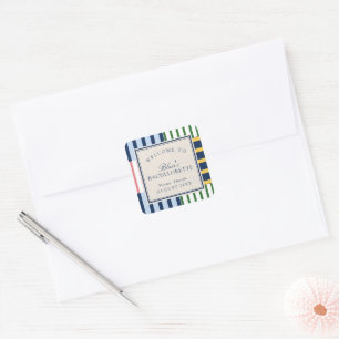 Last Sail Before the Veil Bachelorette Square Sticker