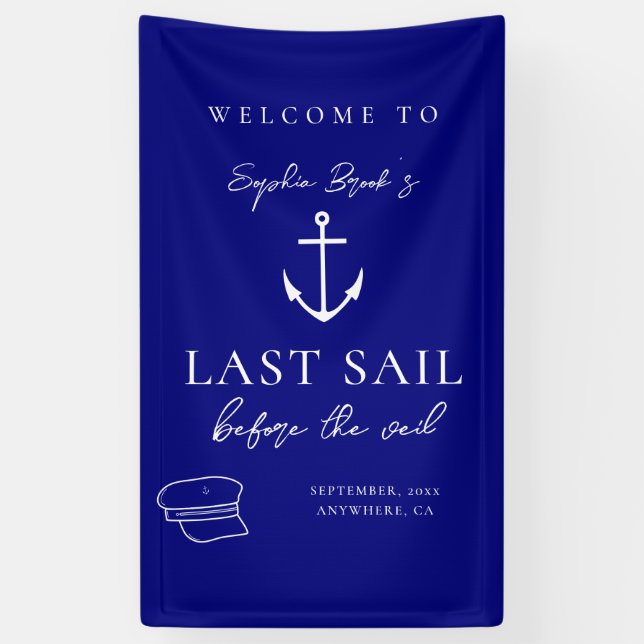 Last Sail Before The Veil Bachelorette Weekend Banner (Vertical)