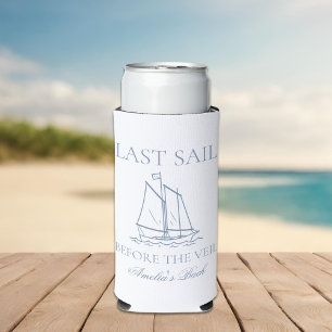 Last Sail Before The Veil Bachelorette Weekend Seltzer Can Cooler