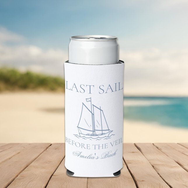 Last Sail Before The Veil Bachelorette Weekend Seltzer Can Cooler (Creator Uploaded)