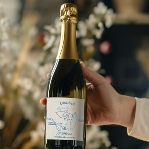 Last sail Before The veil Bachelorette weekend Sparkling Wine Label
