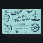 Last Sail Before The Veil Beach Bachelorette Party Banner<br><div class="desc">Make a splash at your upcoming bachelorette party with this stunning beach bachelorette party design. Whether you're celebrating a bach trip, a girls' vacation, or a best friends' engagement, this custom beach bachelorette party design is the perfect addition to your unforgettable getaway. Add a personal touch to your bachelorette party...</div>
