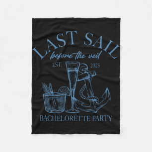 Last Sail Before The Veil Bride Squad Nautical Bac Fleece Blanket