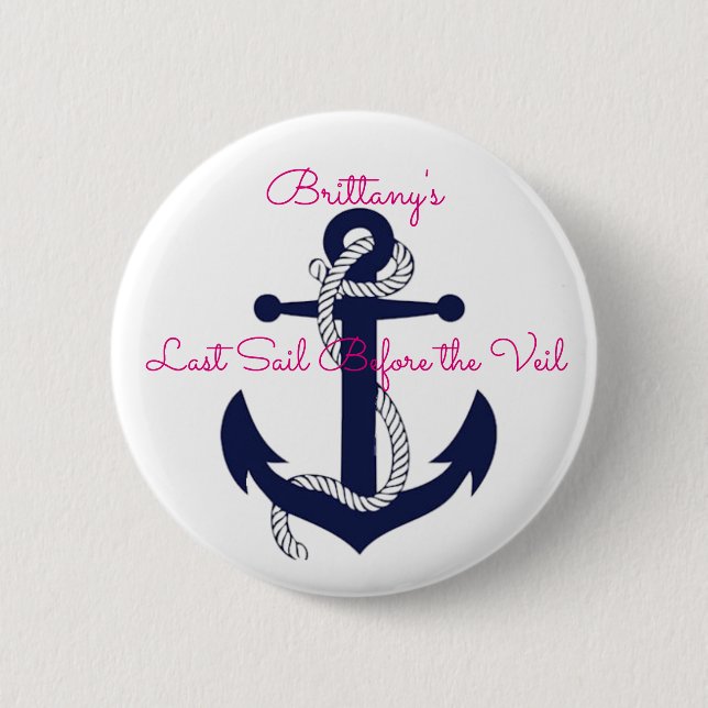 Last Sail Before the Veil Custom Bride Pin (Front)