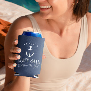 Last Sail Before the Veil Nautical Bachelorette Can Cooler